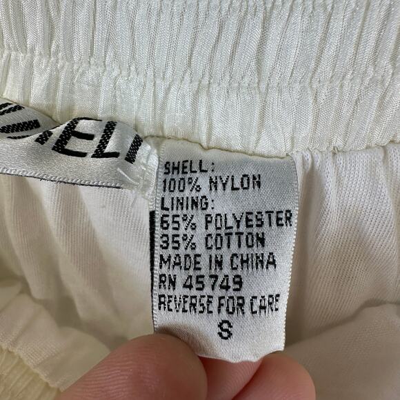 Mureli Pants Womens Size Small Ivory 100% Nylon Pull On Elastic Waist Lined - Picture 9 of 11